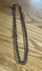 Retro Gold tone 24 Inch 5 strand Chain necklace