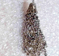 Tassel belt or necklace Y2K and Glam Rock fashion era 40 inch textured Vintage