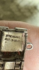 Antique Art Deco 3/20/17 Sterling Silver Diamonbar Bracelet 7 Inches