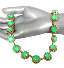 J Crew Georgian Riviere Necklace Anna Wintour Collar Chrysoprase Green Collet