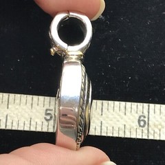 Vintage Twisted Cable Renaissance 2-Tone Peridot Green Cubic Zirconia Pendant