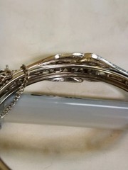 Vintage 1950’s-1960’s signed ART silvertone hinestone bracelet