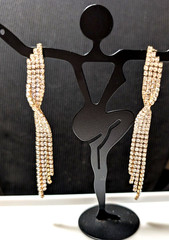 Lots of 7 Pairs Of Rhinestone Dangle Earrings Proms Wedding