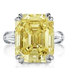 Art Deco 5.50 Ct Canary Diamond Antique Vintage Wedding Ring 925 Sterling Silver