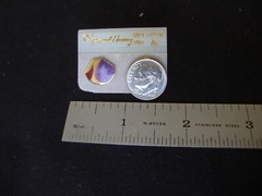 VINTAGE SAMUEL HUANG DESIGNER CLOISONNE RETRO MOD PURPLE & RED STUD EARRINGS