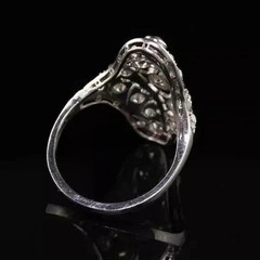 2Ct Art Deco Style Round Lab Created Diamond Wedding 14k White Gold Finish Ring