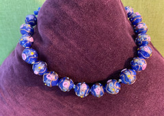 Vintage Venetian Murano Glass Bead Necklace- 1950s–1970s