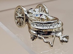 Western Wagon Small Series/Gold Tone/Multi Rhinestone Vintage Brooch