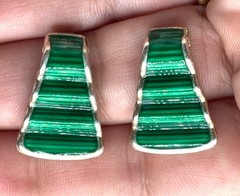 Norway Grete Prytz Kittelsen Tostrup Sterling Silver Green Enamel Earrings