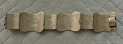 Vtg 7″ Sterling Silver Story Bracelet Mexico Bullfight Matador Black Shadow Box