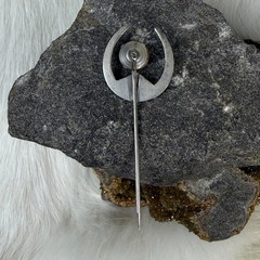 Vintage GE General Electric Silver Tone Art Deco Style Stick Pin w/ Rhinestone
