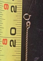 18K Solid Yellow Gold Vintage Necklace Rolo Chain 20.5″