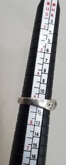 2 Sterling CZ Rings Sz 5: Joseph Esposito Eternity Band 1 CZ missing, Wavy Band