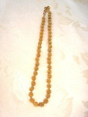 Vintage Napier Necklace With Gold Tone Coil Beads 18 1/2 In. KJ