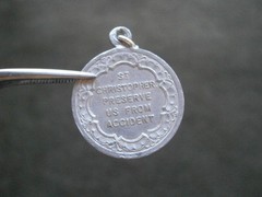 St Christopher Lightweight Aluminum Vintage Bracelet Charm Pendant