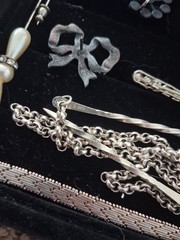 ANTIQUE VINTAGE Deco Sterling Mix Rhinestone JEWELRY LOT All Wearable 400grams