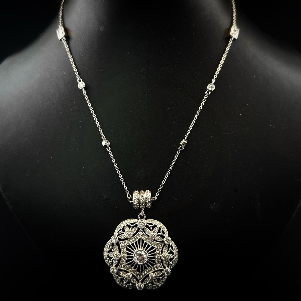 Joseph Esposito Necklace Art Deco Sterling Silver Magnetic Interchangeable 925