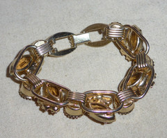 Juliana DeLizza And Elster 5 Link Topaz Bracelet Round & Marquise Rhinestone