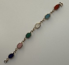 Vintage Judy Lee Egyptian Revival Scarab Bracelet, Gold-Tone Bracelet, 1950-1960