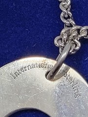 RARE Vintage International Sterling Co. ANKH 5 ” Necklace Ornament Original Box