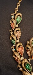 1950’s Adolph Katz Era CORO Scheherazade Jewel Tone 3 Piece Rhinestone Demi Set