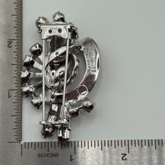 Vintage Eisenberg Original Fur Clip Sterling Silver Rhinestone Signed