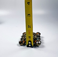 Vintage Unsigned RJ Graziano Smokey Rhinestone Bronze Color Brooch WOW