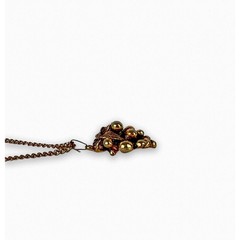 Sarah Coventry Necklace Gold Tone Figural Grapes Cluster Pendant Minimalist Chic
