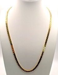 Vintage 12K Gold Filled 31.6g Bold Double Herringbone Necklace 20” Luxe Chic