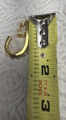 Vintage Gold Plated Baguette Princess Cut Crystal Channel Set 1.5” Clip-on