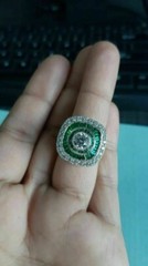 2CT Round Lab-Created Diamond Vintage & Antique Wedding Ring 14K White Gold Over