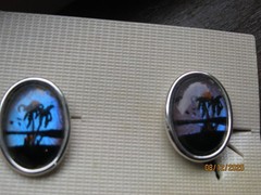 GENUINE BUFFALO WINGS BY HOFFMAN EARRING SET VINTAGE SCREW ON STYLE