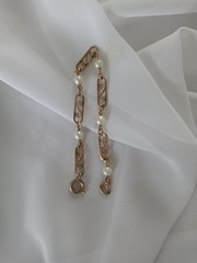 Van Dell 1/20 12K GF Gold Filled Cultured Pearl Link Bracelet