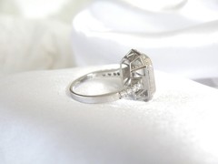 Antique Style Sterling Silver 925 Cubic Zirconia Ring Size 8.5