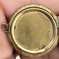 Vintage SKM Co. Gold Filled Locket Pendant Circle Engraved READ