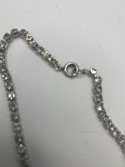 Rhinestone L.G Lind Gal Rhinestone Necklace Screwback Earring Set NOS Vintage