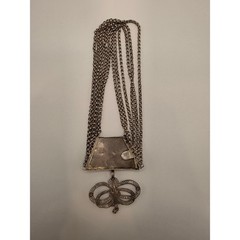 Vintage Silver Filigree Multi Strand Necklace 5 Chain Statement Piece 800 Silver