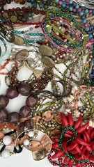 VTG Beaded Large Nice Jewelry Lot Of 40 Necklaces Bracelets Earrings SEE PICS