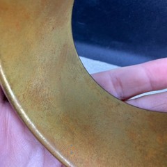 Vintage Brass Bangle Bracelet Owl 8.5” Heavy