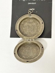 Vintage Hildie & Jo Rhinestone Flower Round Locket Pendant | 2” | NWT