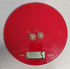 925 MD Vermeil Filigree Drop Earrings 1.5in Sterling Silver 5g Gold Wash Estate