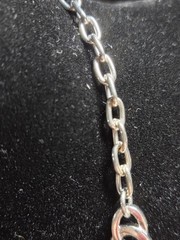 Vintage Y2K Era Liz Claiborne Silver Tone Oval Link Necklace 16-18″ Signed LC