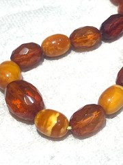 🔥Antique Vintage Genuine Amber Necklace Beads On String Butterscotch Egg Yolk36