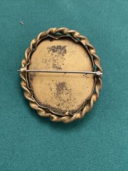 Antique BEAUTIFUL Carved SIDE PORTRAIT Cameo Brooch 2.25” High Relief