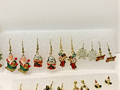 Vintage To Modern Lot of 40 Christmas Holiday Pierced Earrings Costume Jewelry