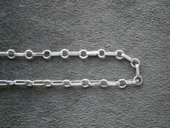 Dainty Textured Bar & Rope Link Chain Vtg 800 Silver Charm Bracelet 7.5″ ~ 2.5g