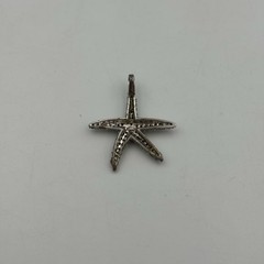 Sterling Silver 925 Clear CZ Stones Starfish Shaped 35.54mm Pendant 4.7g