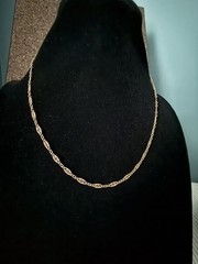 12k Gold Filled Filigree Scroll Station Necklace Chain 18 inch beautiful dainty