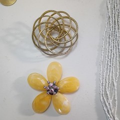 Vintage to Now Mixed Jewelry Lot Necklaces Brooches Bracelets