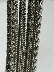 Vintage Signed Monet 10 strand Silver toned Statement Necklace 15.5 inches